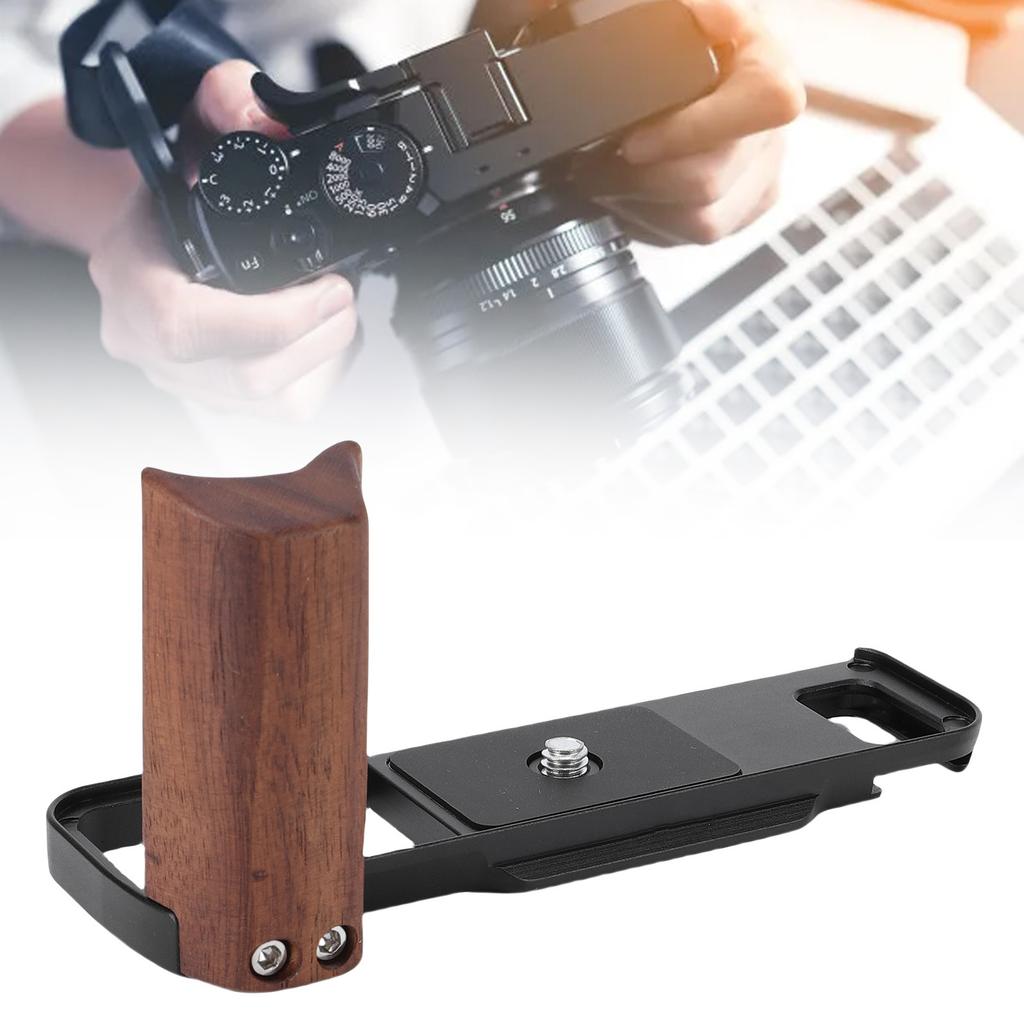 Handgrip Camera L Bracket Fit for   X E5 Camera Wooden Handle Aluminum Alloy Handgrip Quick Release L Plate