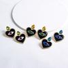 Nuevos y modernos pendientes de ojo malvado con cristales bohemios vintage y corazón de amor con diamantes de imitación para mujer, joyería étnica, regalos de fiesta.