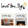 Retro Love You Bye Wall Decors Love You Bye Acrylic Sign for Home Coffee Wall Art Gift to Express Warm for Your Family