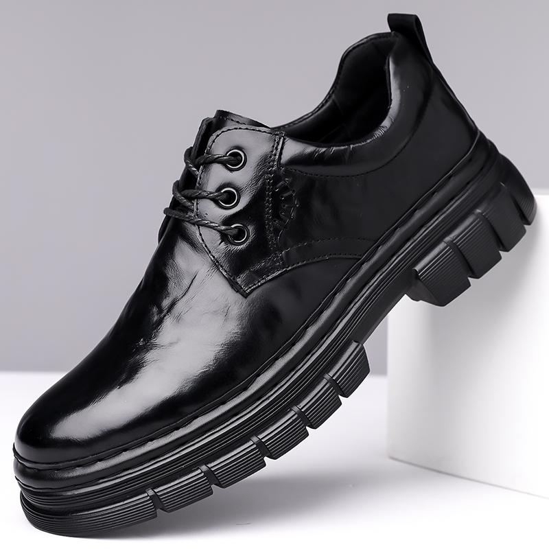 

Модные Классические Туфли-Лоферы 2025 Новые Кожаные Мужские Оксфорды Высокого Качества Нескользящие Мужские Повседневные Туфли Удобная Формальная Обувь 44 чёрный