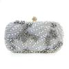 Pearl  Diamond Women Evening Bag Designer Crystal Wedding Bridal Clutches  Designer Female Shoulder Purses Handbags Dinner Bags