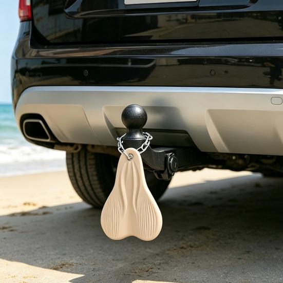 Hanging Truck Balls Nuts, Funny Trailer Hitch Decoration with Chain, Prank Automotive Vehicle Exterior Accessory, Gag Gifts for Boyfriend Husband