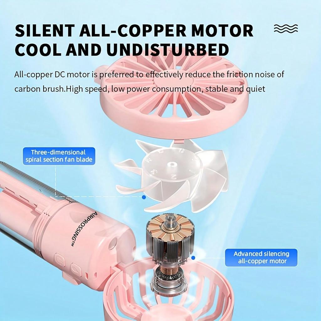 Håndholdt sprayvifte Høy vindstyrke Fuktighetsgivende tåke Vanningsvifte Mini håndholdt vifte