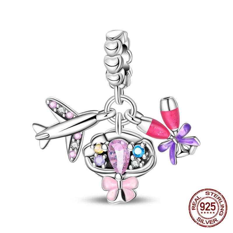 New 100% Copper Summer Cocktail Leisure Time Charms Fit Originalbracelet Diy Jewelry Making Women Gift