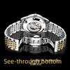 Aili Feida Men's Luminous Quartz Watch with Transparent Back and Hollow Design – Hot Selling On Douyin.