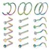 21-Piece Stainless Steel Nose & Lip Piercing Jewelry Set