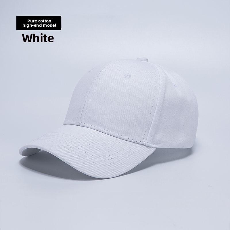 Cotton Baseball Cap With Adjustable Sunshade For Casual Wear