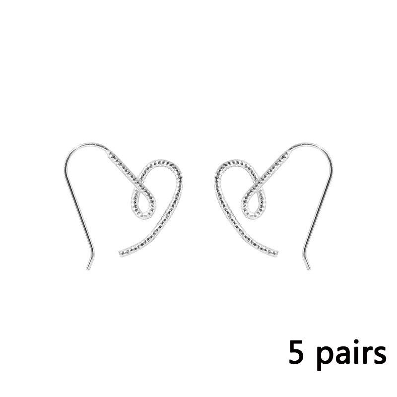 Simple Heart-shaped Exaggerated Large Earrings Personalized Hollow Twist Love Heart Design Sense Ear Hook Female Ear Jewelry