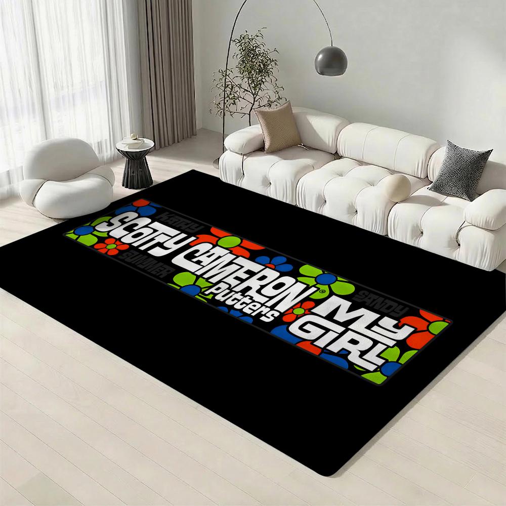 Golf Brand S-SCOTTY CAMERONS Floor Mat Eco-Friendly Flannel Doormat Non-Slip Odorless Soft Short Plush Indoor Floor Rug