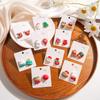 2025 Autumn/Winter Silver Needle Enamel Stud Earrings - Playful Christmas Bow & Cartoon Character Design