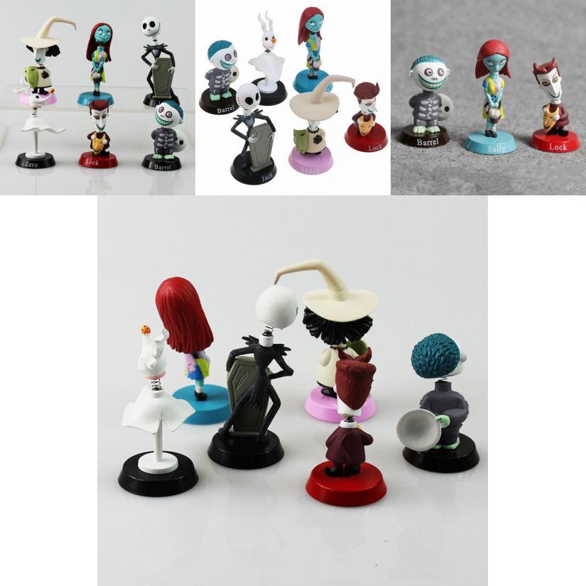 Nightmare Before Christmas Jack Skellington Figurines Set For Play Or Display