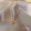 Yilu Has Your Zircon Light Luxury Temperament Gorgeous Full Diamond Necklace Female Versatile Collarbone Chain Titanium Steel Chain