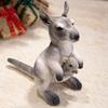 Kawaii Simulation Kangaroo Plush Toys Soft Stuffed Animals Funny Mother Kangaroo And Baby Kangaroo For Kids Birthday Gifts