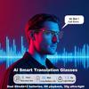 New AI Translation Smart Glasses with Photochromic Lenses Support 160+ Languages Real-time Translation Dual-speaker ENC Call Wireless Music Playback