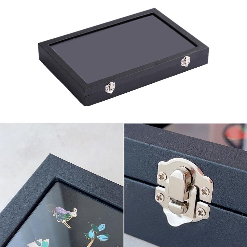 Large Plush Pin Display Case Shadow Box Frame for Wall or Tabletop Portable Medals And Jewelry Organizers