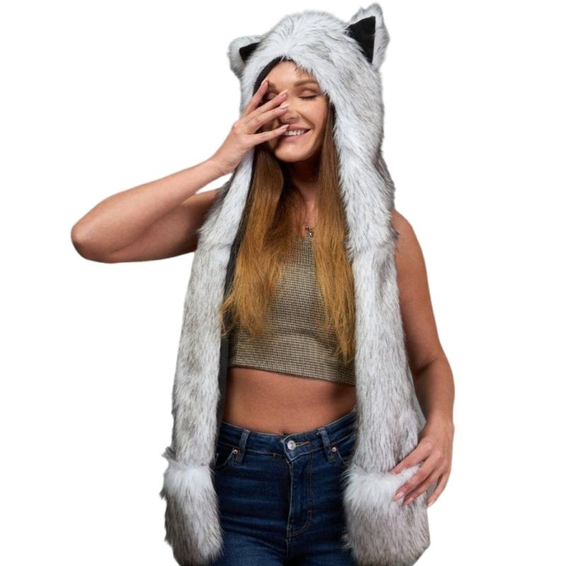 

Comfortable Fleece Role Play Hat For Cosplay Costume Parties Soft Warm Halloween Winter Accessory 1