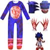 Sonic The Hedgehog Kids Cosplay Costume Jumpsuit Perfect For Halloween And Parties