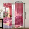 2 st, Fönsterdraperier Hot Pink Mångsidig Polyester, Utan Elektricitet Väggdekor Gäller för Heminredning