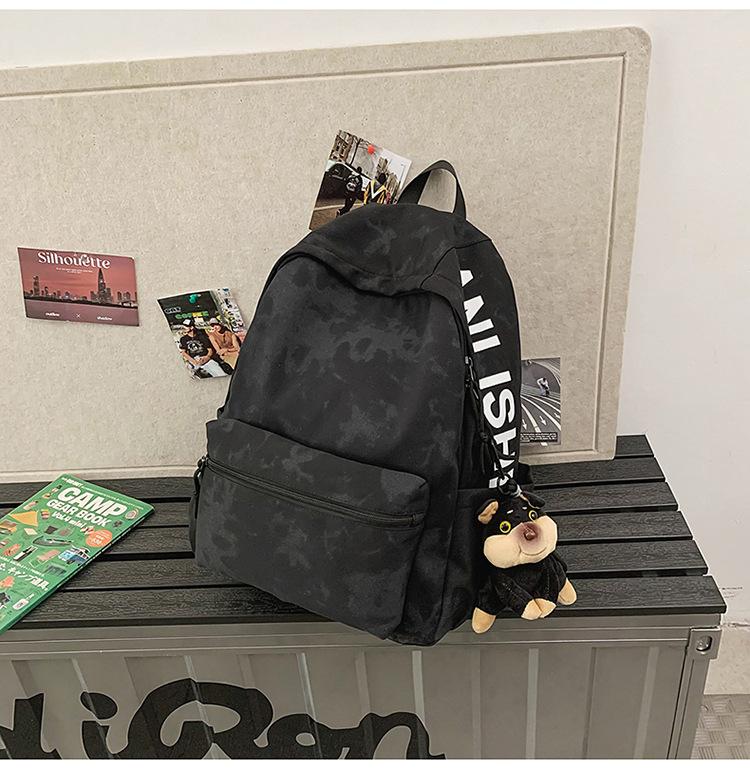 School Bag American Retro Large-capacity Simple and Versatile Printing Casual and Light Going Out Back