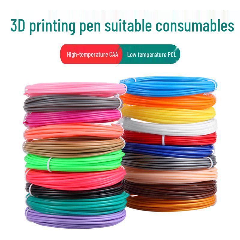 Universal 1.75mm 3D Printing Pen Consumables for Low and High Temp PCL, Guaranteed for Graffiti and Drawing