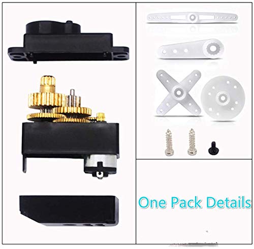 ICQUANZX 2pcs ES08MA II 12g Mini Metal Gear Analog Servo with Shockproof Stability for RC Models