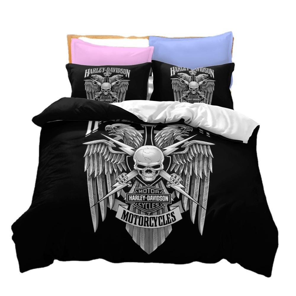 Eagle Motorcycle Series Bedding Three-piece Set