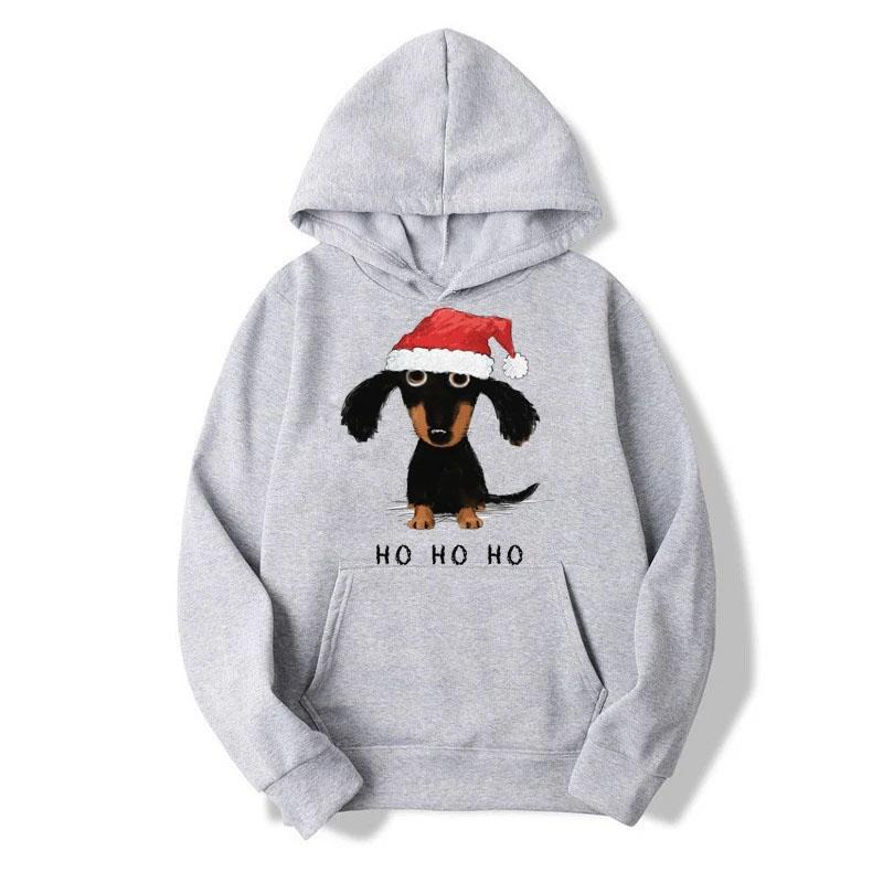 New Cute Dachshund Dog Hoodies Love Cartoon Print Women Unisex Kawaii Hoodie Hooded Sweatshirts Pullovers Unisex Tracksuit Clothing