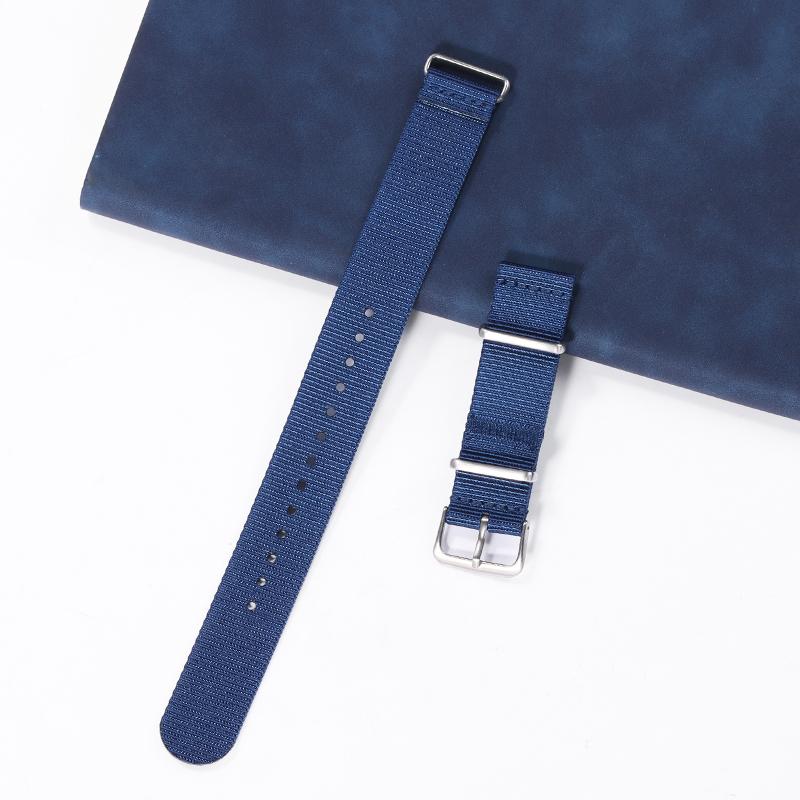 Nylon Ribbed Strap 20mm Watch Band for Seiko Watch Band for Samsung Watch Strap Nylon Buckle Replace Bracelet Watch Accessories