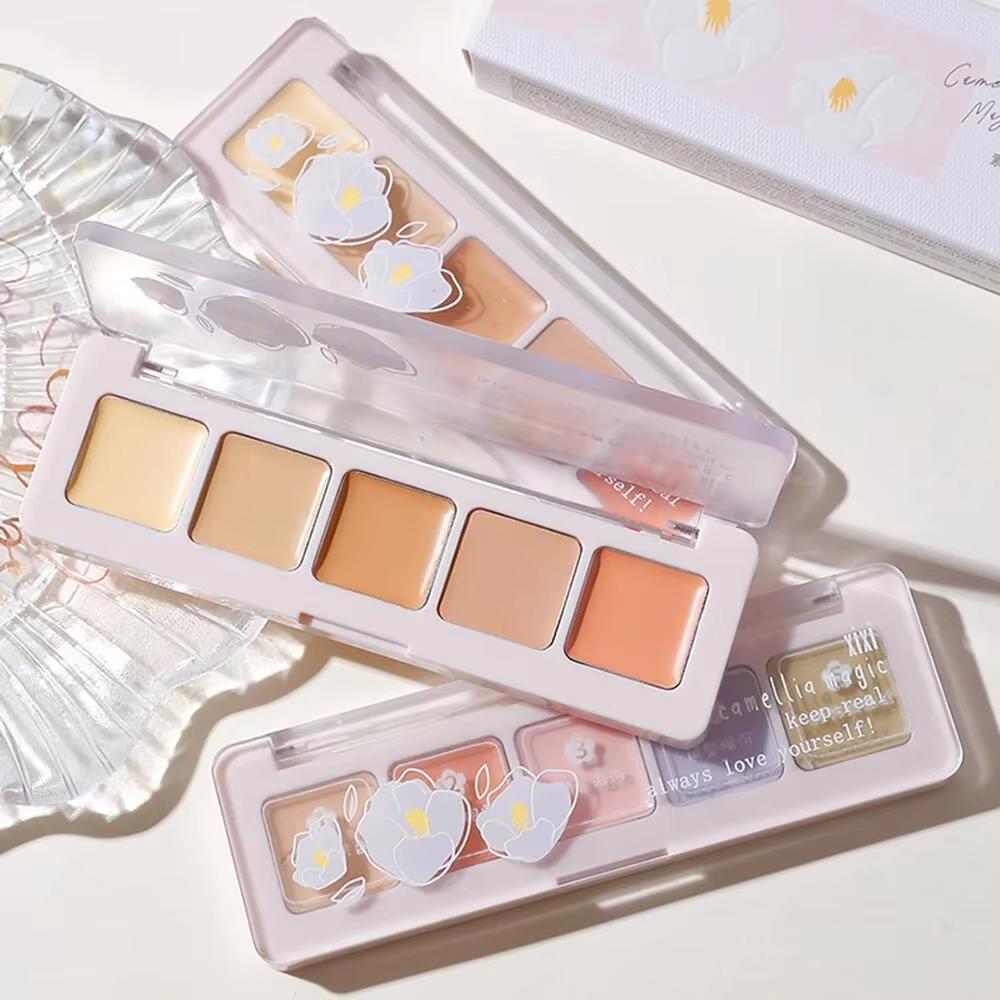 5 Colors Corrector Palette Color Correcting Concealer Palett Face Contouring Highlighter Conceals Dark Circles Blemishes