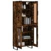 Highboard Smoked Oak 69.5x34x180 Cm Engineered Wood