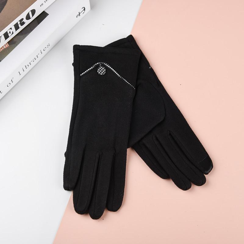 Nowe Damskie Rękawiczki z Futra Królika z Ekranem Dotykowym: Styl koreański Jazda na rowerze i jazda samochodem, Urocze podszycie z polaru na zimną pogodę