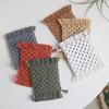 2pcs Crochet Cotton Table Pads Heat Resistant Placemats Colorful Coaster Decorative and Protective Mats for Hot Dishes