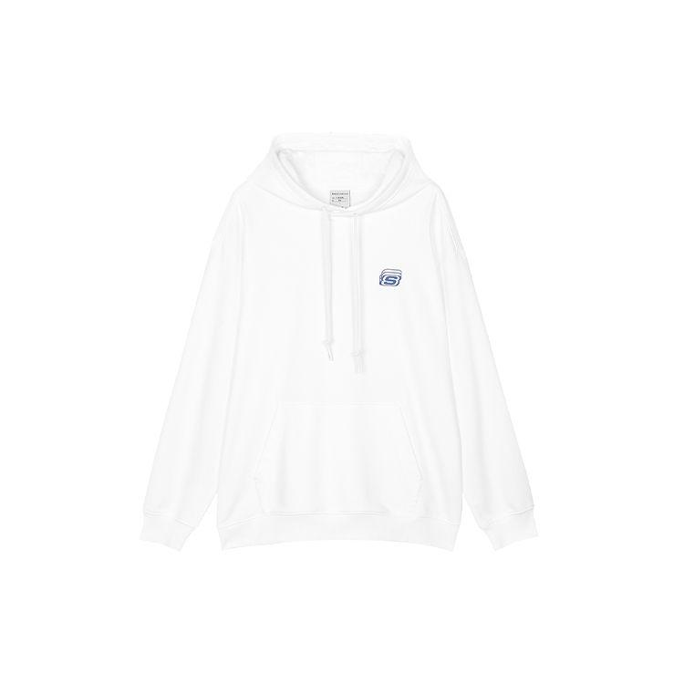 Skechers Colorful Casual Series Letter Print Pullover Sweatshirt Unisex sweatshirt Bright-White L122U250-0019 M