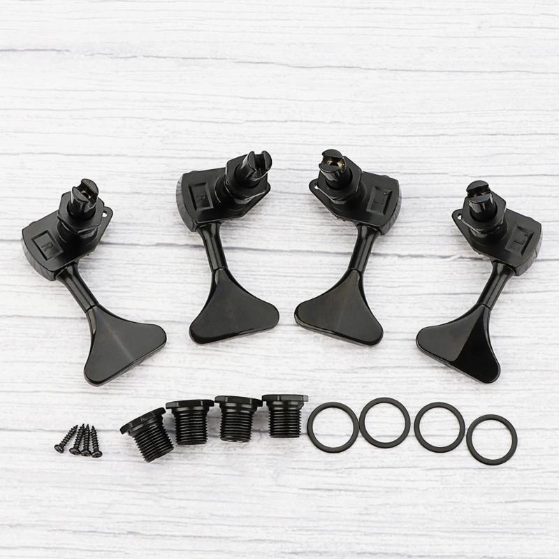 Electric Bass Tuner Peg 4 String Bass Machine Head Knobs Open Gear Bass Tuning Pegs for Electric Guitar Bass Hardware