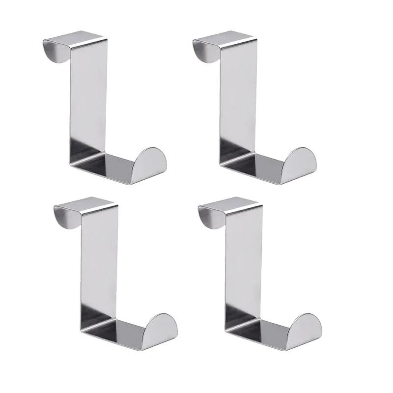 

Drawer Reversible Stainless Steel Hooks, Cabinet Door Towel Racks, Office and Kitchen Shelves