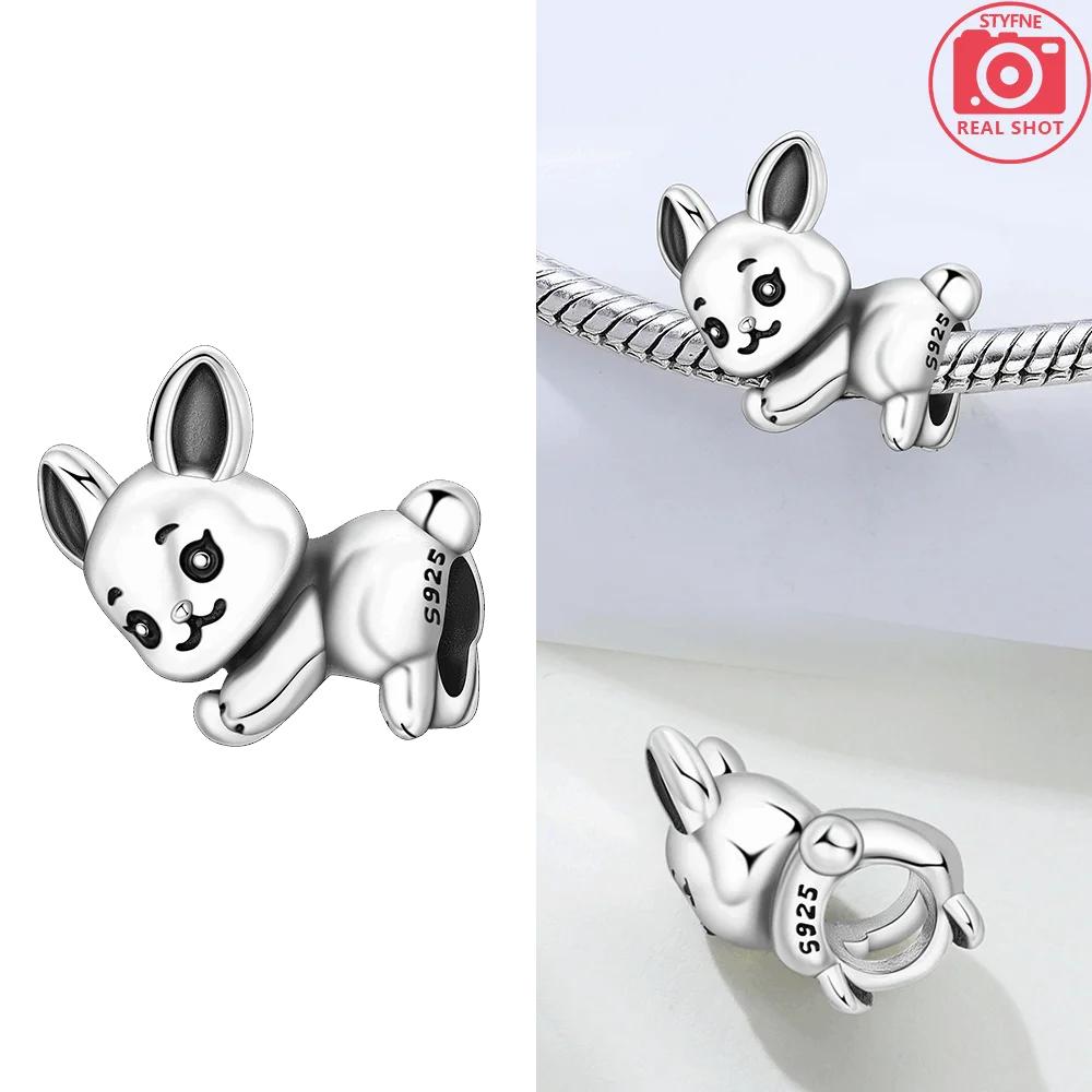 Heart Zircon Beetle Pendant Monkey Rabbit Beaded Original Copper Fit Bracelet Women Jewelry Diy Anniversary Fine Gift