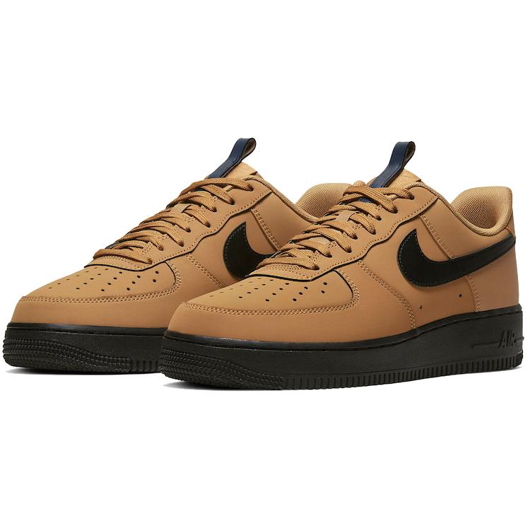 New Nike Air Force 1 Low Wheat Black BQ4326-700