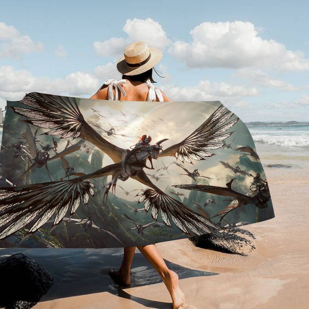 Movie A-AvataR Fire And Ash Beach Towel Colorful Bath Towels For Girl Microfiber Quick Dry Sand Free Beach Yoga Spa Gym
