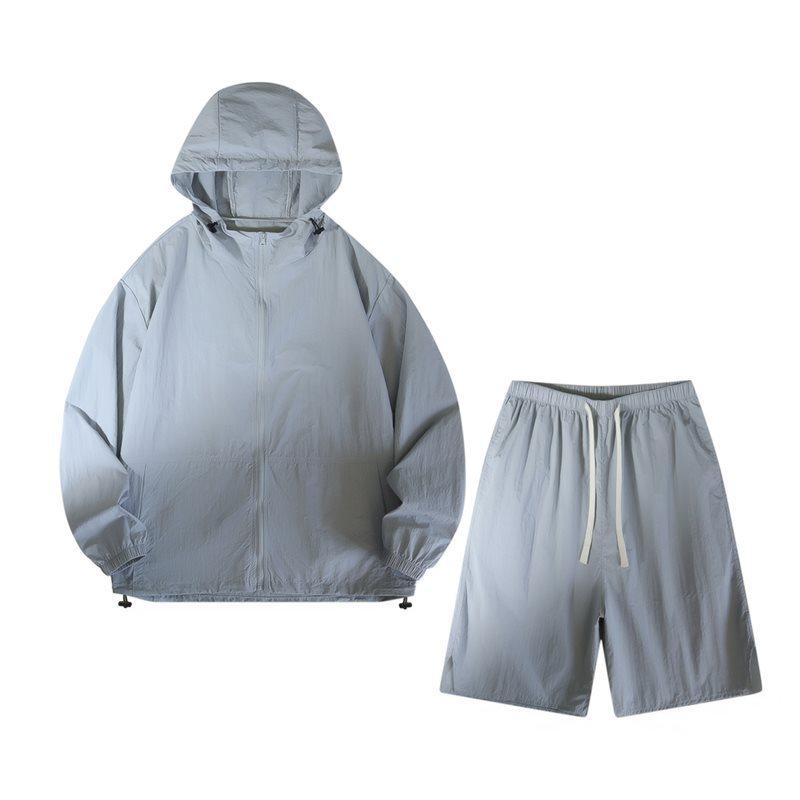 

Yi Mi Cang 2026 High-Quality Sun Protection Set: Lightweight Nylon Apparel with Quick-Dry Shorts for Couples. L сірий колір