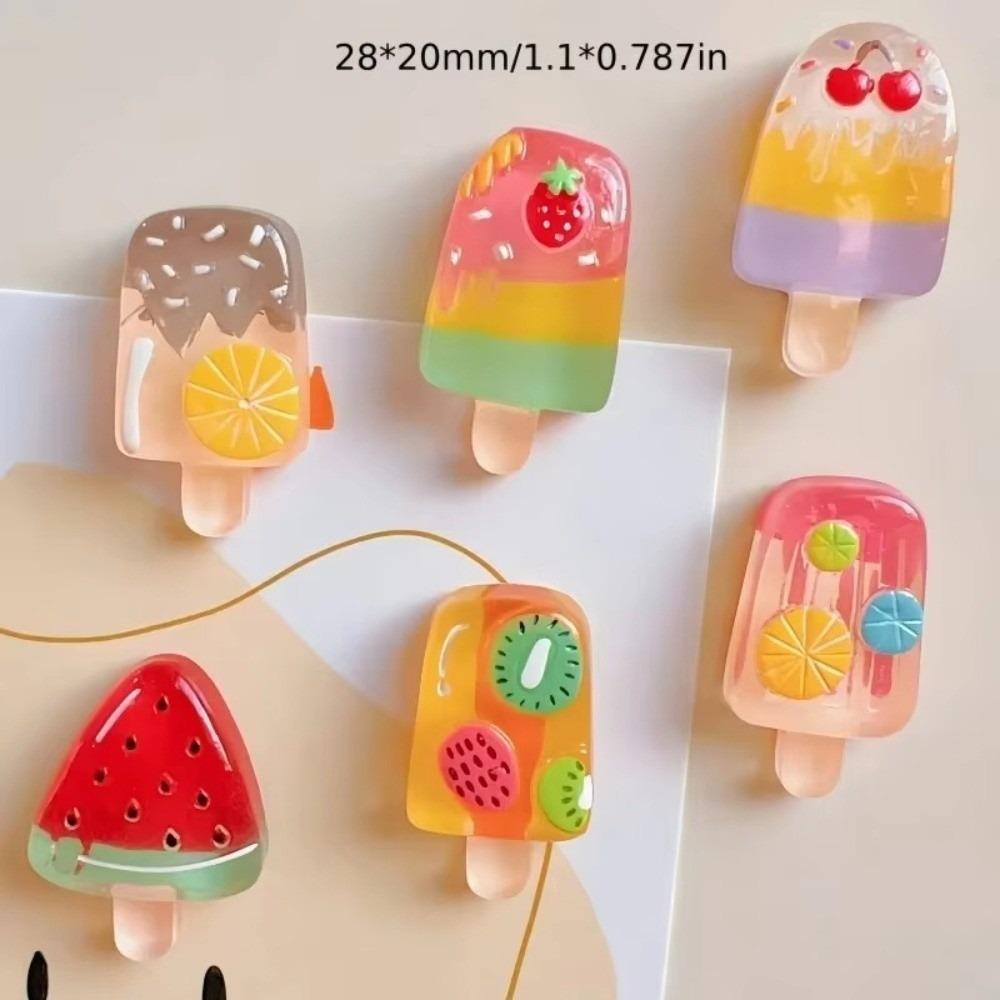 5/6pcs Strawberry Refrigerator Magnets Watermelon Magnetic Decorative Magnets Fruit Magnets  DIY