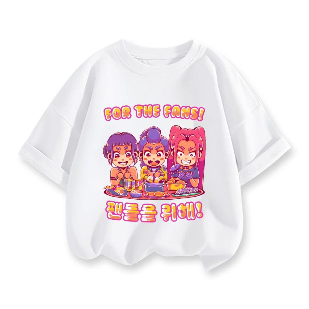 Kpop Demon Hunters Huntrix T-shirts For Kids Boys Girls Summer Casual Tops Short Sleeve Graphic Tees Kpop Demon Hunters T Shirt