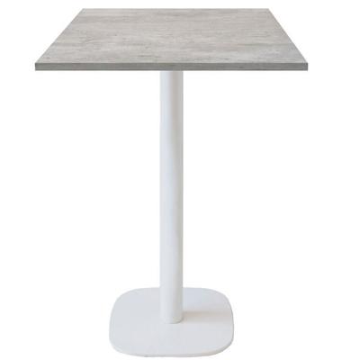 60 X 60 Cm High Table - Round Model with White Natural Concrete Base