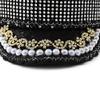 Bridal Captain Hat Jeweled Rhinestones for Women Bride Hat Sparkling Sequins Eye-catching Photo Props