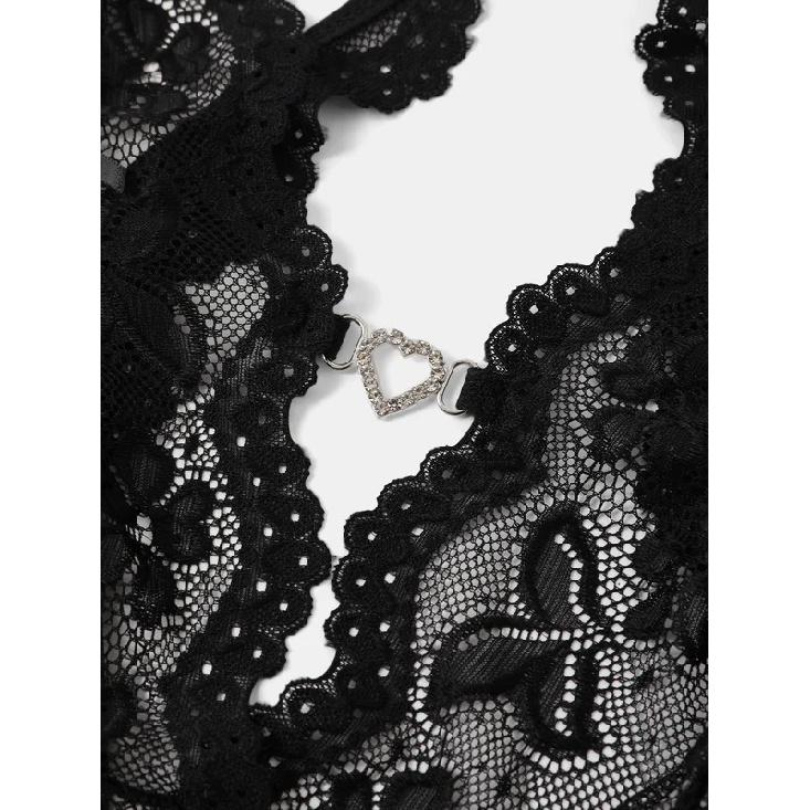 Lace Cupless Crotchless Bodysuit Erotic Costumes Women Underwear Backless Nightwear Female Temptation Lingerie Sleepwear For Sex