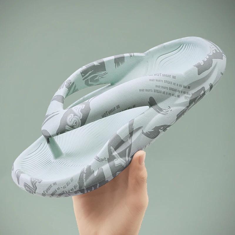 Men's Flip Flops Sandals Soft Shoes Beach Slippers Thick Bottom Summer New Women Slippers Outdoor Shoes Slides Thong Slippers