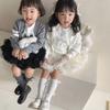 2 Pairs Girls Cotton Tube Socks With Cute Bow Vertical Striped Baby Stockings For Spring Autumn Winter New Arrival