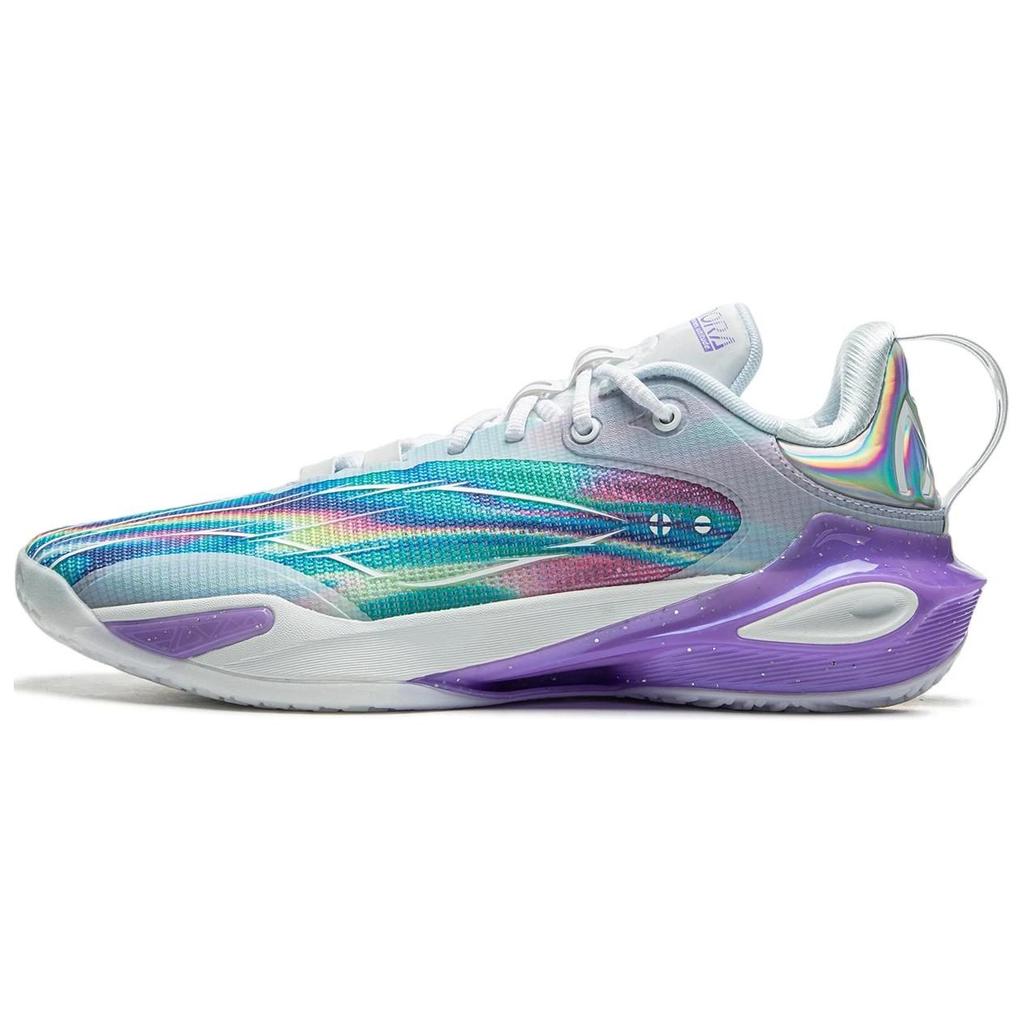 Li Ning Speed 11 Low-Top Basketballschuhe Herren Blau Lila ABAU053-57