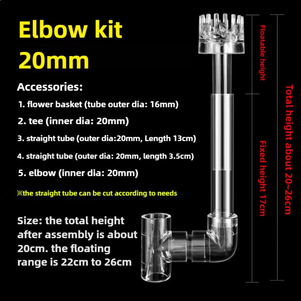 Surface Tank Filter Cleaning Water Plant Acrylic Lily Pipe Spin  Fish Tank Accessories