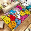 Mr Men Little Miss Benutzerdefinierter Namens Teppich für Wohnzimmer Schlafzimmer Zuhause Sofadekoration, Kinder Spiel rutschfeste Fußmatte