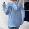 Women Fall Hoodies Long Sleeve Oversized Sweatshirts Casual Pullover Shirts with Pocket Knit Hooded Sweater Tops